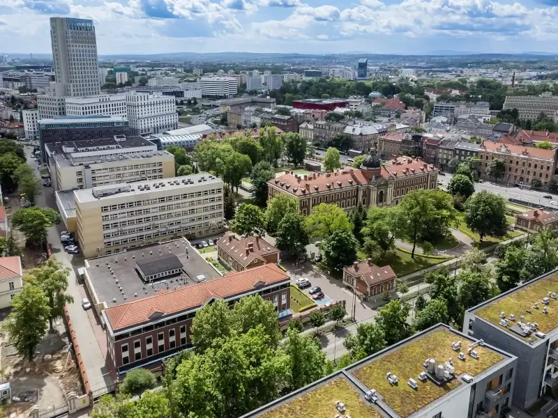 Panorama kampusu Uniwersytetu Ekonomicznego w Krakowie